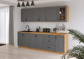 STILO 260 DUSTGREY-AR 7, meble kuchenne, kuchnia na wymiar, szafki kuchenne, szafki do kuchni MDF, kuchnia w połysku, blaty kuchenne.jpg