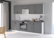 Przejdź do produktu Zestaw mebli kuchennych KLEO DUSTGR/WH ciemny szary / biały 250cm