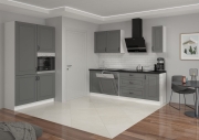 Przejdź do produktu Zestaw mebli kuchennych KLEO DUSTGR/WH ciemny szary / biały 120x230cm