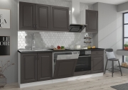Przejdź do produktu Zestaw mebli kuchennych KLEO GRAMAT/WH grafit mat / biały 250cm