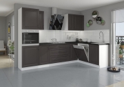 Przejdź do produktu Zestaw mebli kuchennych KLEO GRAMAT/WH grafit mat / biały 285x170cm