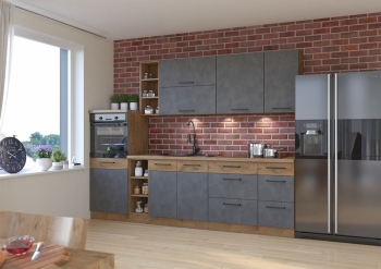 Meble kuchenne na wymiar do kuchni grafitowe fronty szafki kuchenne