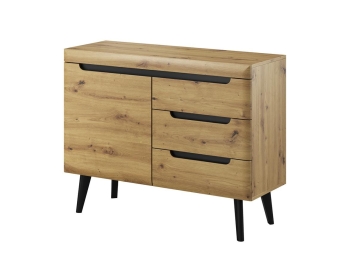 Piaski 19 01 08 Nordi Artisan 9 meble pokojowe BJORN dąb artisan, meble pokojowe na drewnianych nogach, komoda dąb artisan, komoda styl skandynawski, komoda na drewnianych nóżkach, witryna do salonu, komoda do salonu, ława pokojowa na nóżkach