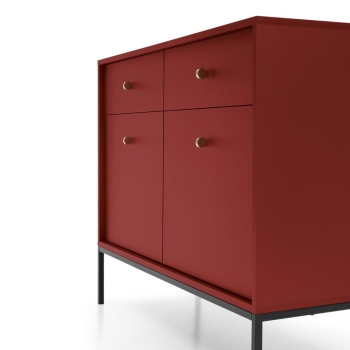 Mono_bordo_zbl_101433 meble pokojowe BEGRAN, komoda złote nóżki, komoda do salonu beż, szafka rtv granatowa , witryna na czarnych nóżkach, komoda beżowa czarnym stelażu, witryna przeszklona