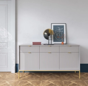 KSZ-154 sz-z boczne Meble pokojowe na stelażu LUMINA, meble pokojowe frez fronty, komoda kaszmir, toaletka na stelażu kaszmir, komoda złoty stelaż, toaletka frez, meble czarny szare czarne,