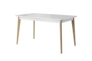 Przejdź do produktu STÓŁ VIVO PST140 biały dąb riviera na drewnianych nóżkach do salonu pokoju