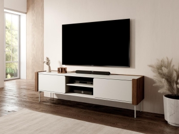Piaski 24 01 18 WRAP RTV 180 orzech warmia kaszmir Meble do salonu DUST, witryna dąb kaszmir, komoda na nóżkach kaszmir, szafka rtv dąb kaszmir, szafka pod telewizor kaszmir, witryna kaszmir do salonu, szafa orzech kaszmir