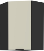 Przejdź do produktu Szafka kuchenna górna narożna 60x60 GN-90 1F (45*) kaszmir/czarny mat ARRONA