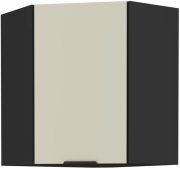 Przejdź do produktu Szafka kuchenna górna narożna 60x60 GN-72 1F (45*) kaszmir/czarny mat ARRONA