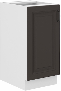 Szafka kuchenna dolna 40 D 1F BB grafit/biały mat KLEO GRMAT/WH