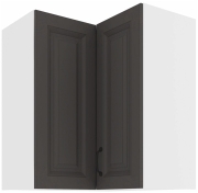 Przejdź do produktu Szafka kuchenna górna narożna 60x60 GN-72 1F (90*) grafit/biały mat KLEO GRMAT/WH 