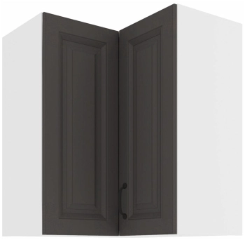 Szafka kuchenna górna narożna 60x60 GN-72 1F (90*) grafit/biały mat KLEO GRMAT/WH