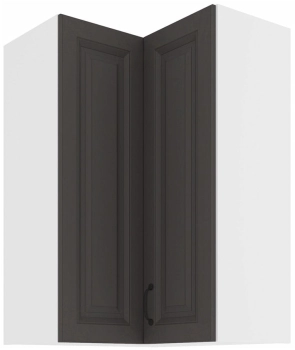 Szafka kuchenna górna narożna 60x60 GN-90 1F (90*) grafit/biały mat KLEO GRMAT/WH