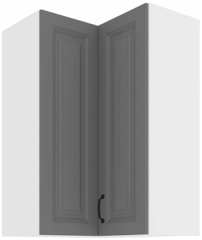 Szafka kuchenna górna narożna 60x60 GN-90 1F 90* ciemny szary/biały mat KLEO DUSTGREY/WH