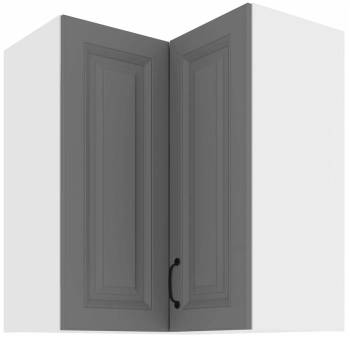 Szafka kuchenna górna narożna 60x60 GN-72 1F 90* ciemny szary/biały mat KLEO DUSTGREY/WH
