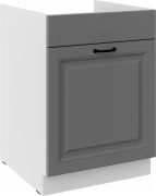 Przejdź do produktu Szafka kuchenna dolna zlewowa, szufladowa 60 ZL 1S BB ciemny szary/ biały mat KLEO DUSTGREY/WH  