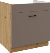 Przejdź do produktu Szafka kuchenna dolna zlewowa, szufladowa 80 ZL 1S BB trufla grey BOLIWIA 