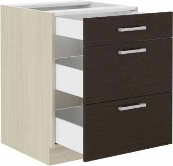 Szafka dolna szufladowa 60 D 3S BB dąb ferrera/legno ciemne HARMONIA