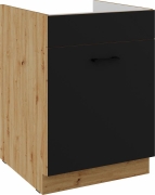 Przejdź do produktu Szafka kuchenna dolna zlewowa, szuflada 60 ZL 1S BB czarny mat MODERNO 