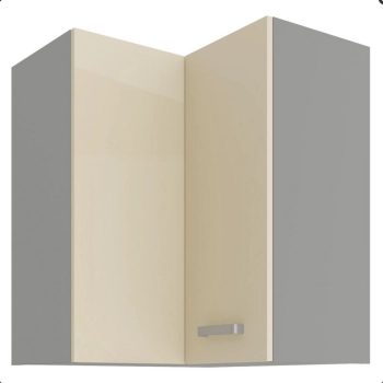 Szafka kuchenna górna narożna 60x60 GN-72 1F (90*) kremowy połysk IGA KREM