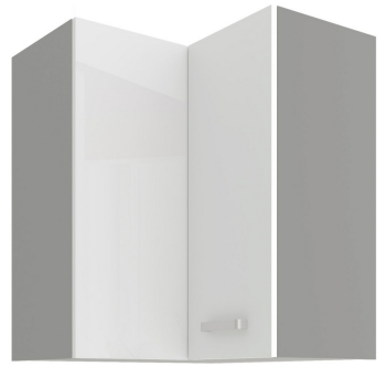 Szafka kuchenna górna narożna 60x60 GN-72 1F (90*) biały połysk IGA BIANCA