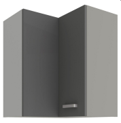 Przejdź do produktu Szafka kuchenna górna narożna 60x60 GN-72 1F (90*) szary połysk IGA GREY 
