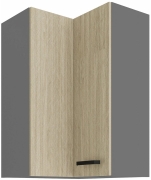 Przejdź do produktu Szafka kuchenna górna narożna 60x60 GN-90 1F (90*) jodełka scandi/antracyt SANDI/ANT 