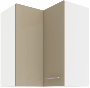 Szafka kuchenna górna narożna 60x60 GN-72 2F (90*)cappuccino połysk LAURA CAPPUCCINO