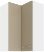 Przejdź do produktu Szafka kuchenna górna narożna 60x60 GN-90 2F (90*)cappuccino połysk LAURA CAPPUCCINO 