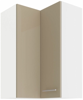 Szafka kuchenna górna narożna 60x60 GN-90 2F (90*)cappuccino połysk LAURA CAPPUCCINO