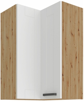 Szafka kuchenna górna narożna 60x60 GN-90 2F (90*) biały mat / dąb artisan LUNEA WH/AR