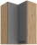 Szafka kuchenna górna narożna 60x60 GN-90 1F (90*) ciemny szary mat / dąb artisan LUNEA DUSTGREY/AR