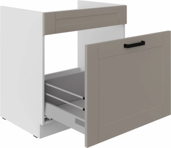 Szafka kuchenna dolna zlewowa, szufladowa 80 ZL 1S BB jasny szary mat/biały mat LUNEA CLAYGREY/WH