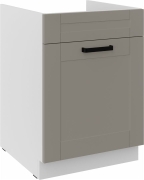 Przejdź do produktu Szafka kuchenna dolna zlewowa, szufladowa 60 ZL 1S BB jasny szary mat/biały mat LUNEA CLAYGREY/WH  