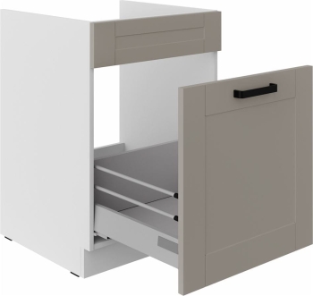 Szafka kuchenna dolna zlewowa, szufladowa 60 ZL 1S BB jasny szary mat/biały mat LUNEA CLAYGREY/WH