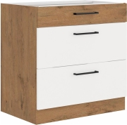 Przejdź do produktu Szafka kuchenna dolna szufladowa 80 D 3S BB biały połysk VIVA-WHHG