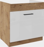 Przejdź do produktu Szafka kuchenna dolna zlewowa, szufladowa 80 ZL 1S BB biały połysk VIVA-WHHG 