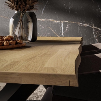 Stół MALMO FLOW 180x100 v4 stół do salonu, stół industrialny, na metalowych nogach, stół okrągły, stół do jadalni, stół do kuchni, stół loftowy