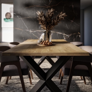 Stół MALMO FLOW 180x100 v4 stół do salonu, stół industrialny, na metalowych nogach, stół okrągły, stół do jadalni, stół do kuchni, stół loftowy