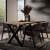 Stół MALMO FLOW 180x100 v4 stół do salonu, stół industrialny, na metalowych nogach, stół okrągły, stół do jadalni, stół do kuchni, stół loftowy