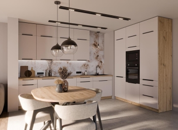 Zestaw mebli kuchennych SOLEA kaszmir / dąb artisan