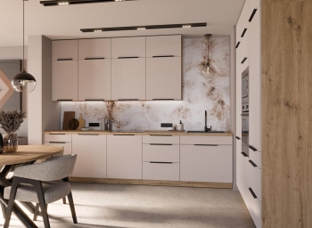 Zestaw mebli kuchennych SOLEA kaszmir / dąb artisan