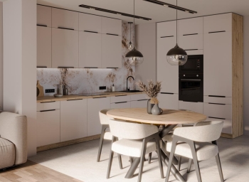 Zestaw mebli kuchennych SOLEA kaszmir / dąb artisan