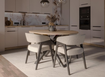 Meble kuchenne na wymiar, kuchnia kaszmir, Zestaw mebli kuchennych SOLEA kaszmir / dąb artisan