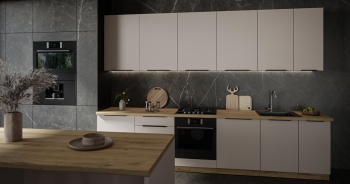 Zestaw mebli kuchennych SOLEA kaszmir / dąb artisan 330cm