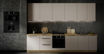 Zestaw mebli kuchennych SOLEA kaszmir / dąb artisan 330cm