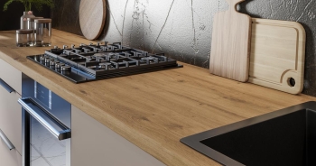 Zestaw mebli kuchennych SOLEA kaszmir / dąb artisan 330cm