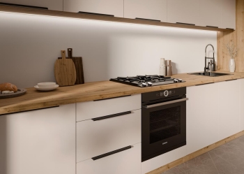 Zestaw mebli kuchennych SOLEA kaszmir / dąb artisan 390cm