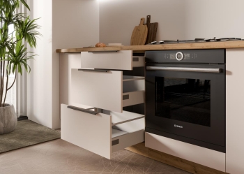 Zestaw mebli kuchennych SOLEA kaszmir / dąb artisan 390cm