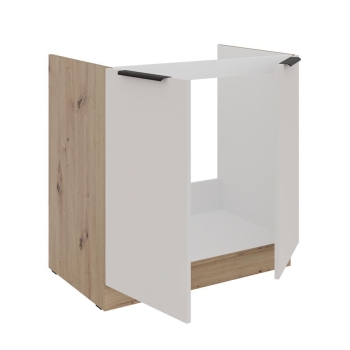 Szafka kuchenna dolna zlewowa 80 ZL 2F BB kaszmir/dąb artisan SOLEA